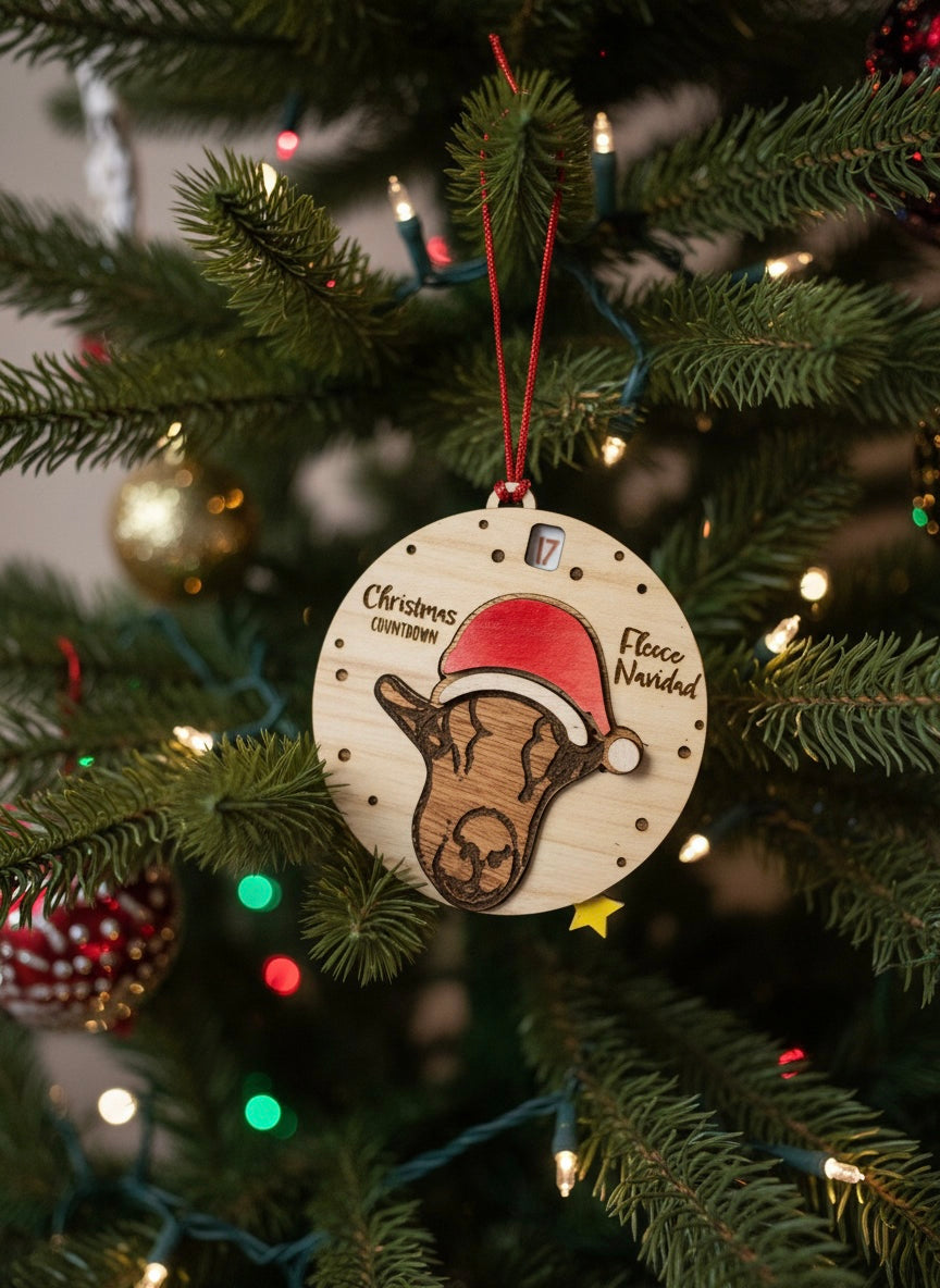Ewe-ltide Countdown Blackbelly Sheep Christmas Ornament