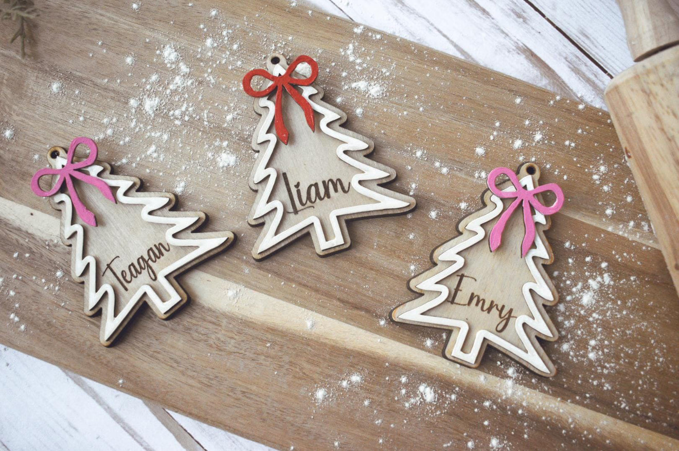 Christmas Tree Name Ornament